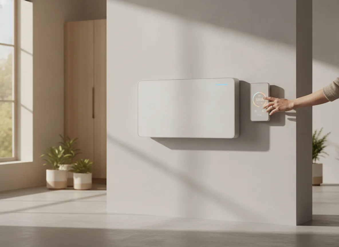 Batterie de stockage solaire installée dans un garage